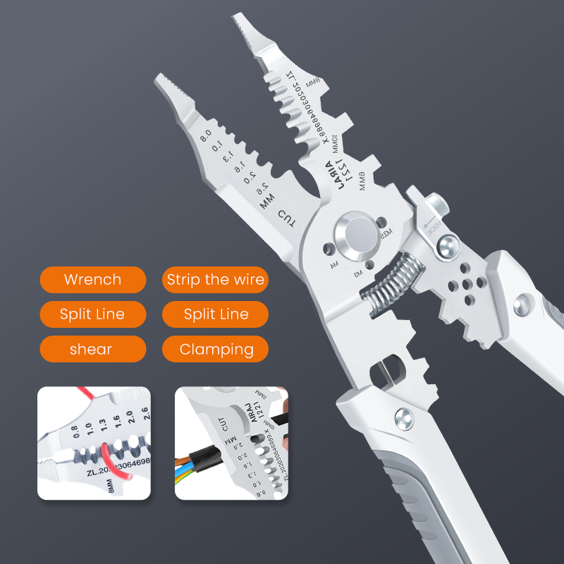 Multi-Function Wire Stripper and Cutter – 10-in-1 Electrical Tool with Wire Cutting, Stripping, Crimping & Screw Functions