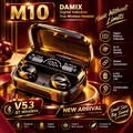 M10 DAMIX Wireless Earbuds V5.3 – Digital Battery Display, Premium Sound & Portable Charging Case