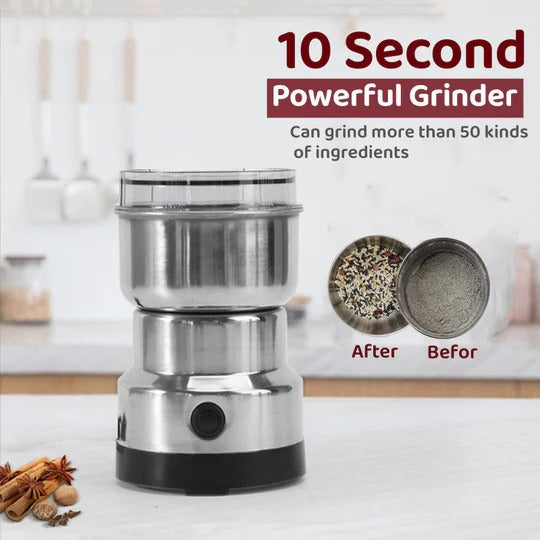 RAF Stainless Steel Electric Coffee Grinder – High-Power Bean & Spice Blender for Home Use