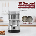 RAF Stainless Steel Electric Coffee Grinder – High-Power Bean & Spice Blender for Home Use
