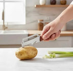 3 In 1 Vegetables Peeler With Wooden Handle, Stainless Steel Scallion Shredder, Multifunctional Vegetable Slicing Peeler, Kitchen Tool
