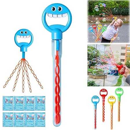 32-Hole Rocket Bubble Gun – 5-in-1 Multi-Wand Bubble Blower for Kids