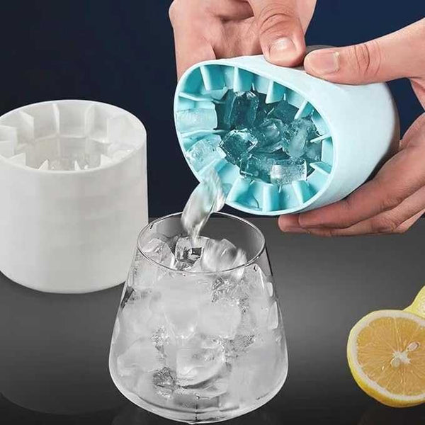 Mini Silicone Ice Bucket – 2-in-1 Ice Cube Maker & Storage Box