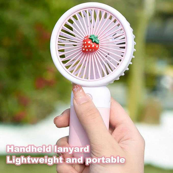 Mini Fruit Portable Fan – 3-Speed Rechargeable Pocket Fan (Type-C)Multi colors