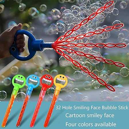 32-Hole Rocket Bubble Gun – 5-in-1 Multi-Wand Bubble Blower for Kids