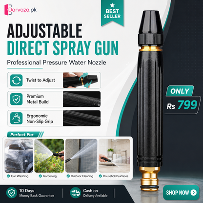 Mega Sale Offer - Imported High Quality Professional Pressure Water Nozzle with Metal Hose Rs 799