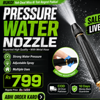 Mega Sale Offer - Imported High Quality Professional Pressure Water Nozzle with Metal Hose Rs 799