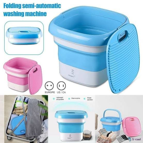 Foldable Mini Washing Machine China imported Heavy Quality -Random color
