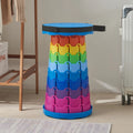 Portable Rainbow Telescopic Stool – Light weight Collapsible Folding Seat for Camping, Fishing, Hiking & Outdoor Activities – Adjustable Height