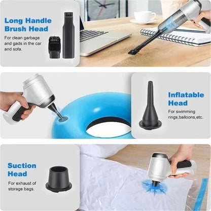 Imported Cordless 3-in-1 Rechargeable Vacuum Cleaner and Blower - Cleans up every corner of your Home and Car