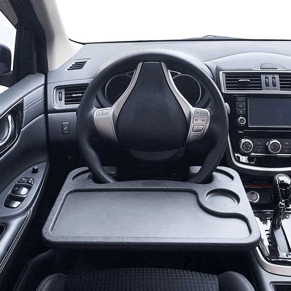 Steering Wheel Dining Food Tray for Car Driver and Passenger Car Table Desk Tray / Vehicle Seat Mount Laptop Desk