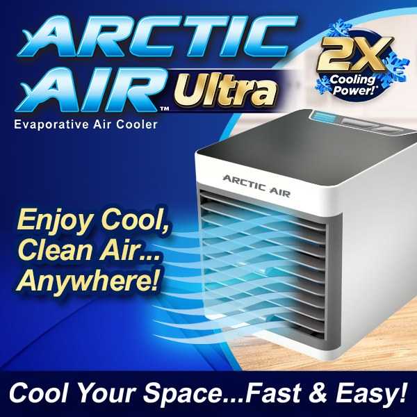Arctic Air Pure Chill Evaporative Air Cooler By Ontel - Powerful 3-Speed Personal Space Cooler, Quiet, Lightweight And Portable For Bedroom, Office, Living Room & More