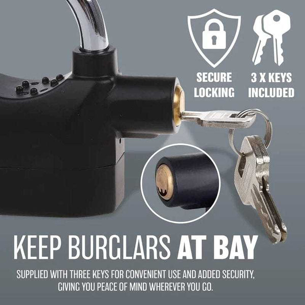 Anti-Theft Alarm Lock – 110dB Siren Heavy Duty Security Padlock