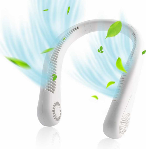 Portable Neck Fan – USB Rechargeable Bladeless Cooling System