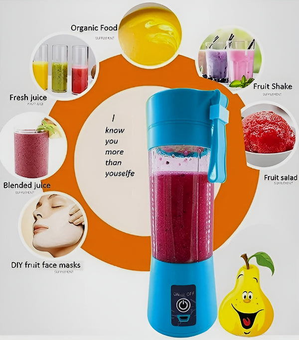 Mini Portable Blender, USB Rechargeable Personal Mixer 380ML ( Multicolored)