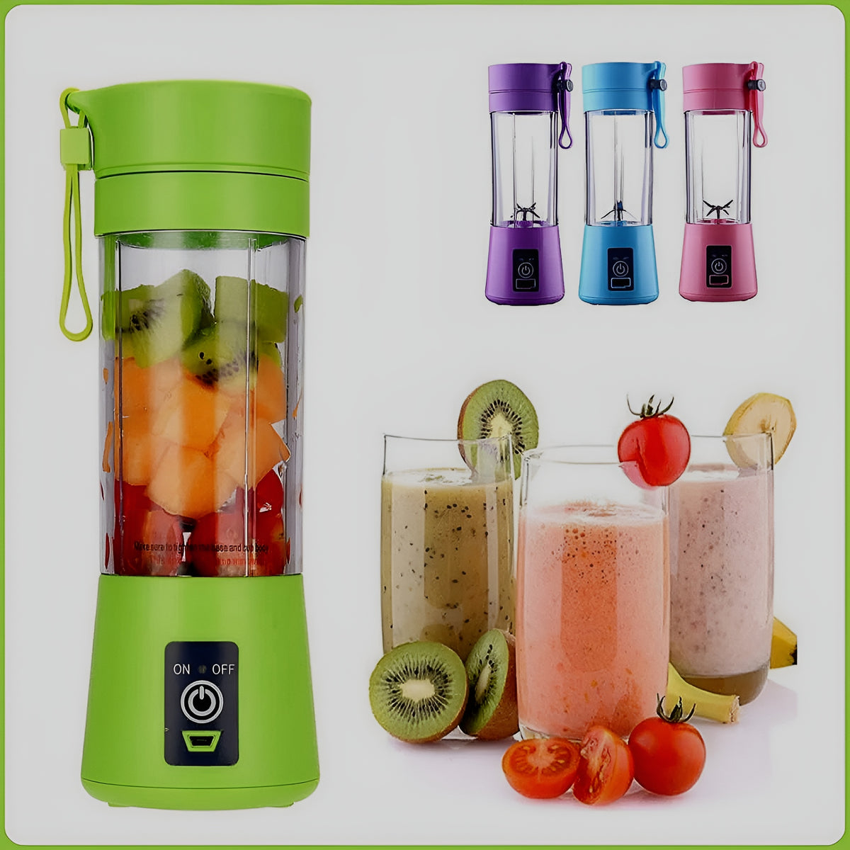 Mini Portable Blender, USB Rechargeable Personal Mixer 380ML ( Multicolored)