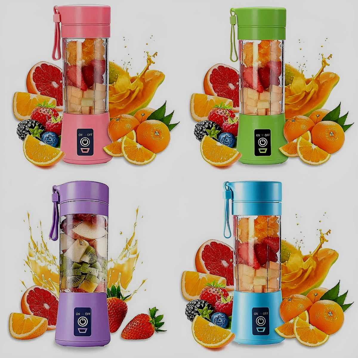 Mini Portable Blender, USB Rechargeable Personal Mixer 380ML ( Multicolored)