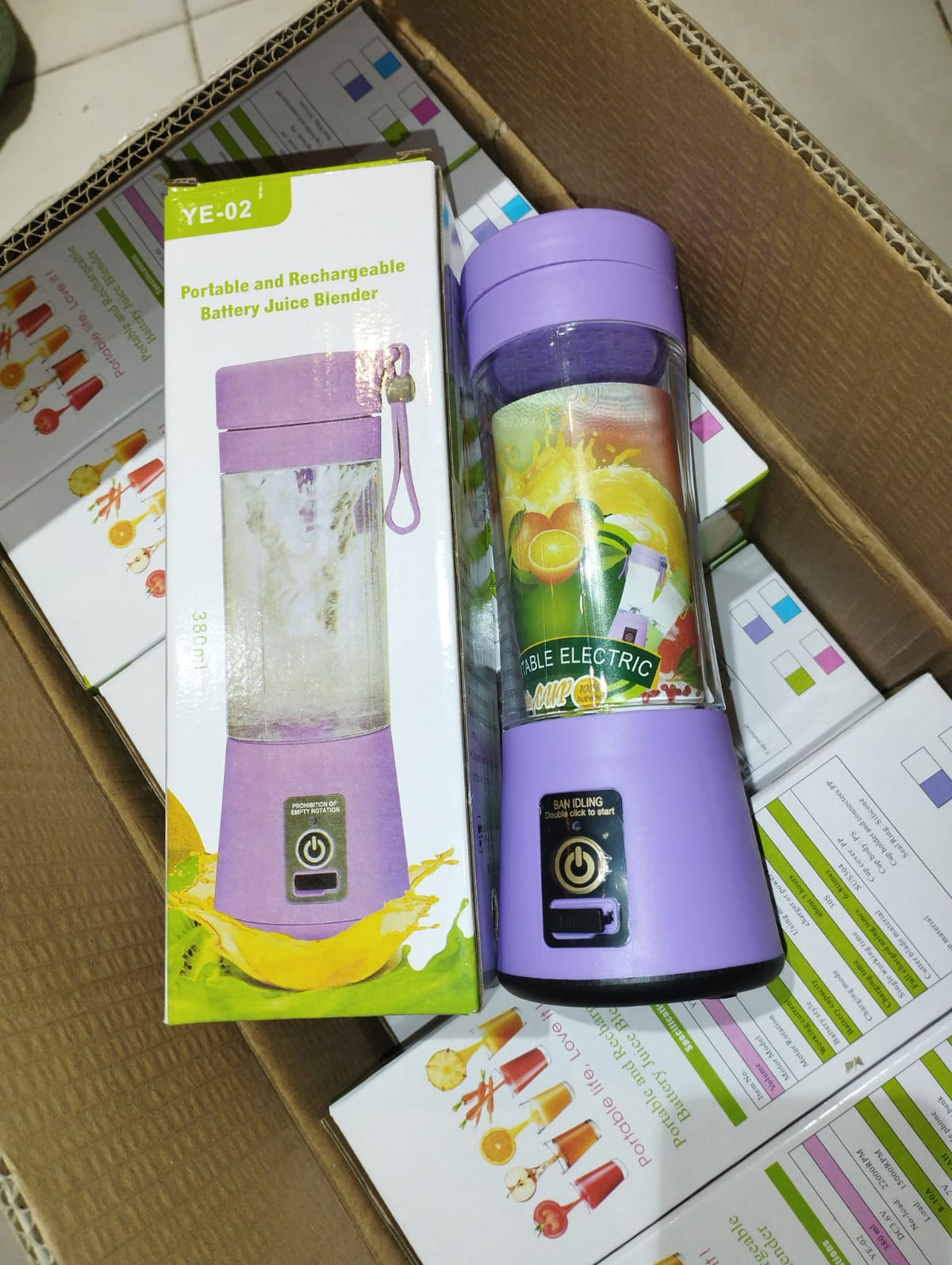 Mini Portable Blender, USB Rechargeable Personal Mixer 380ML ( Multicolored)