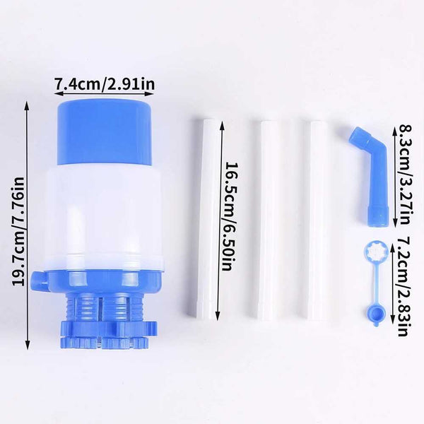 Water Bottles Pump Manual Hand Pressure Drinking Fountain Pressure Pump with Extra Short Tube and Cap Fits Most 5 Gallon Water