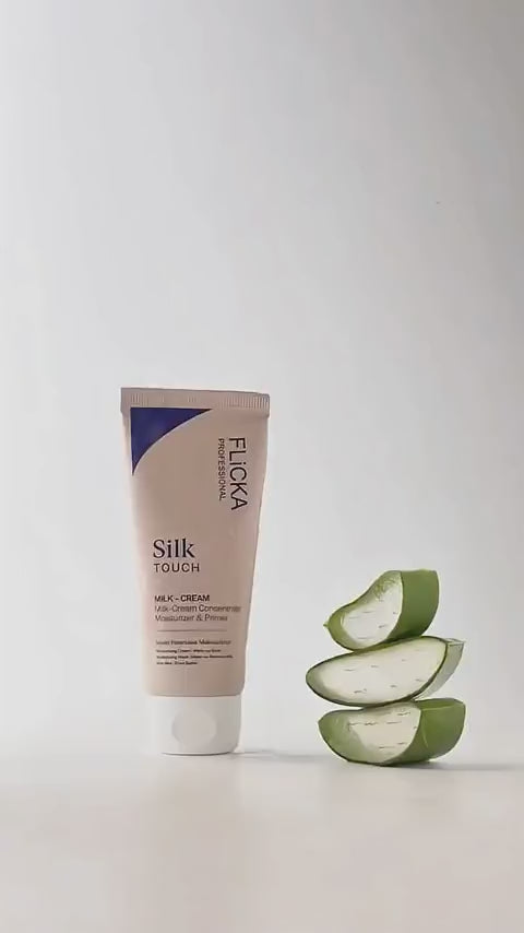 FLICKA Professional Silk Touch Milk-Cream Concentrate 60g | 3-in-1 Moisturizer, Primer & Makeup Base | Multi-Function Hydrating Face Cream