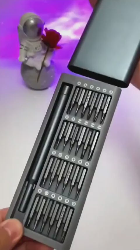 New Style 24-in-1 Precision Manual Tool Set – Professional Interchangeable Multi-Bit Toolkit with Slim Slider Housing