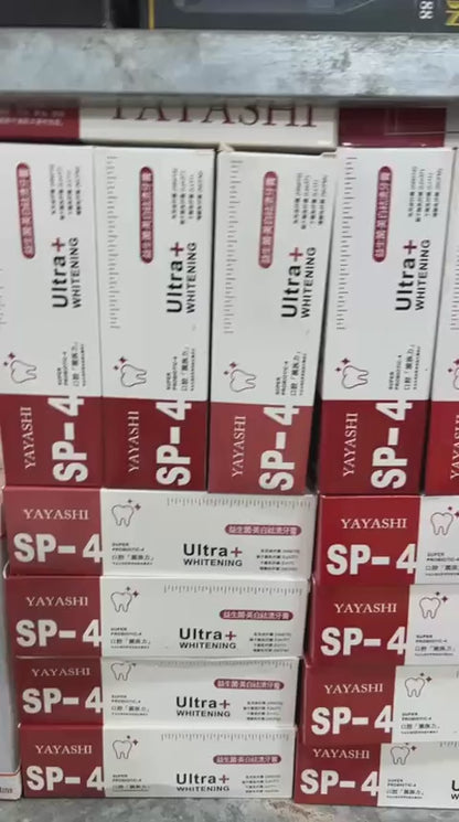 Premium YAYASHI SP-4 Ultra Whitening Probiotic Toothpaste – Advanced Red Tube Super Probiotic Stain Removal Oral Care