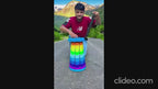 Portable Rainbow Telescopic Stool – Light weight Collapsible Folding Seat for Camping, Fishing, Hiking & Outdoor Activities – Adjustable Height
