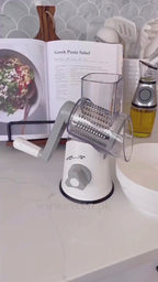 Manual 3‑in‑1 Vegetable Cutter & Drum Grater | Round Slicer | Multifunctional Kitchen Gadget