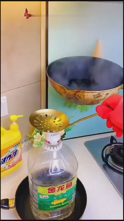 Cooking Oil Filter Machine with Handle for Kitchen(1.4L) | Oil Fryer Cooker with Stainless Steel Fine Mesh with Lid Food Grade Iron