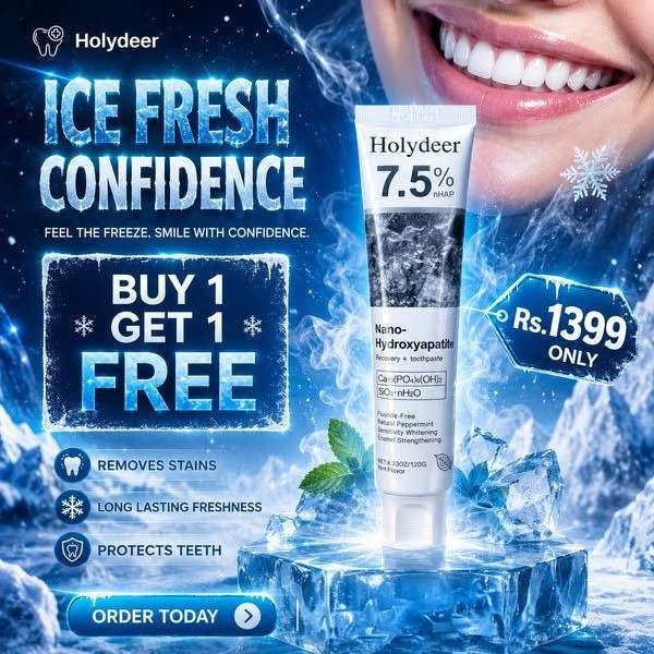 Holydeer Recovery Toothpaste  | BUY 1 GET1 OFFER | 7.5% Nano-Hydroxyapatite  Enamel Repair & Whitening 120g | LIMITED OFFER