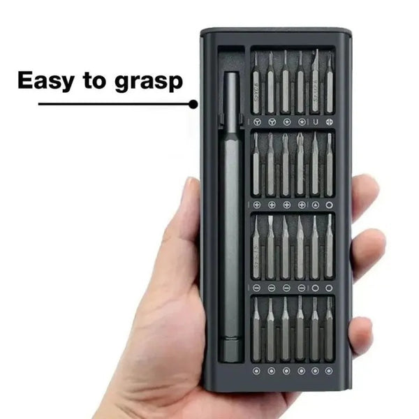 New Style 24-in-1 Precision Manual Tool Set – Professional Interchangeable Multi-Bit Toolkit with Slim Slider Housing