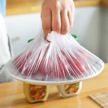 Scoop Disposable 200 Food Cover – Elastic Stretchable Bowl & Plate Covers – Universal Fit Plastic Covers for Kitchen Food Preservation