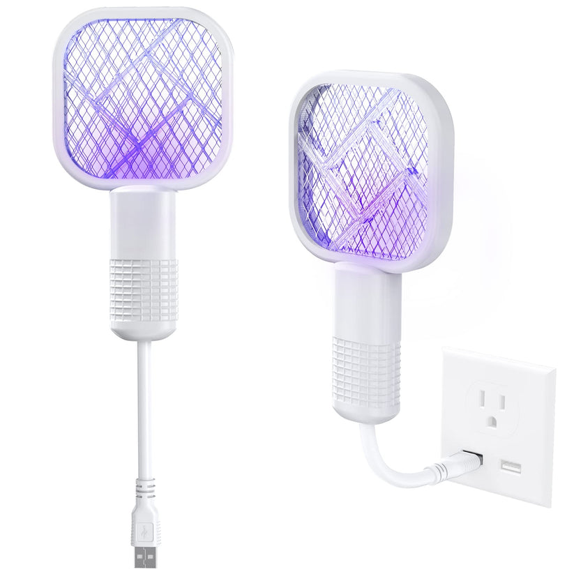 Mini USB Rechargeable Mosquito Racket with UV Light – Portable Electric Bug Zapper