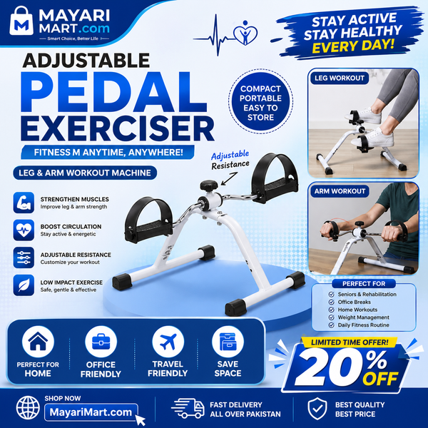 Adjustable Pedal Exerciser For Home Workout | Legs Exerciser Gym Tool | Portable Pedal Cycle For Home
