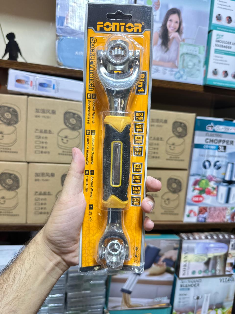 48-In-1 Universal Multi-Function Wrench 360° Rotary Adjustable Spanner for Nuts & Bolts