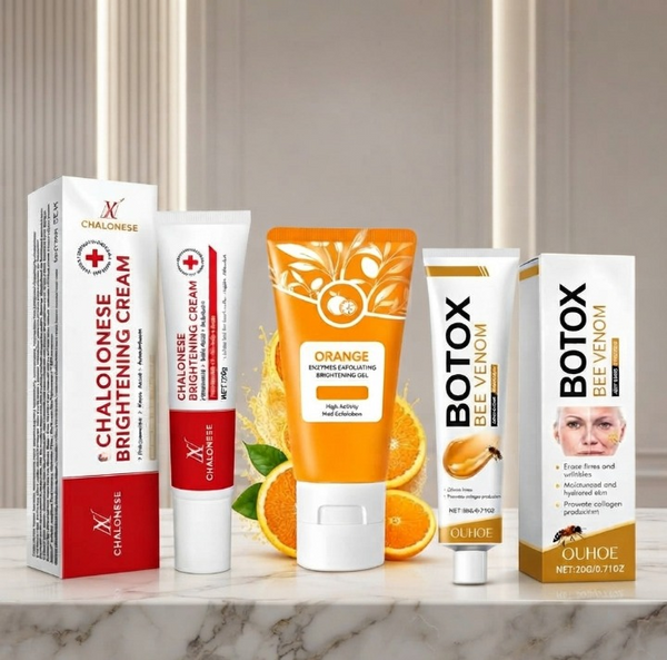 3 In 1 Glow Bright Complete Skin Care Bundle Facial Beauty Set