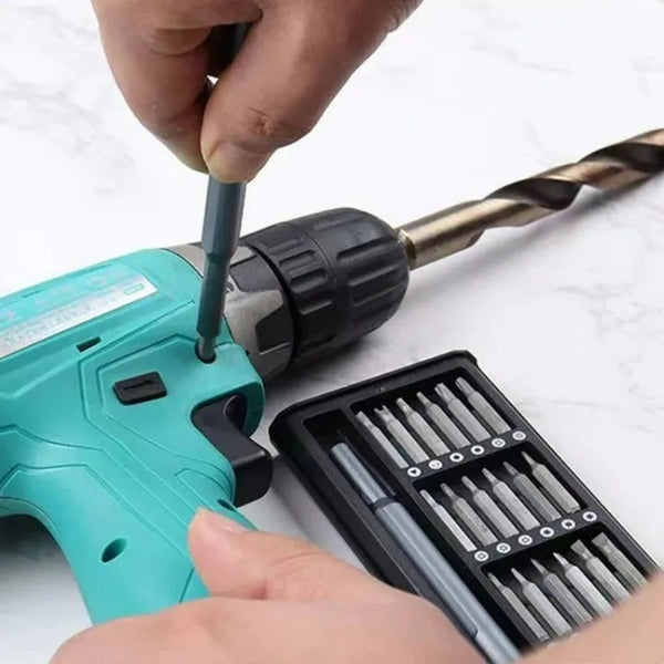 New Style 24-in-1 Precision Manual Tool Set – Professional Interchangeable Multi-Bit Toolkit with Slim Slider Housing