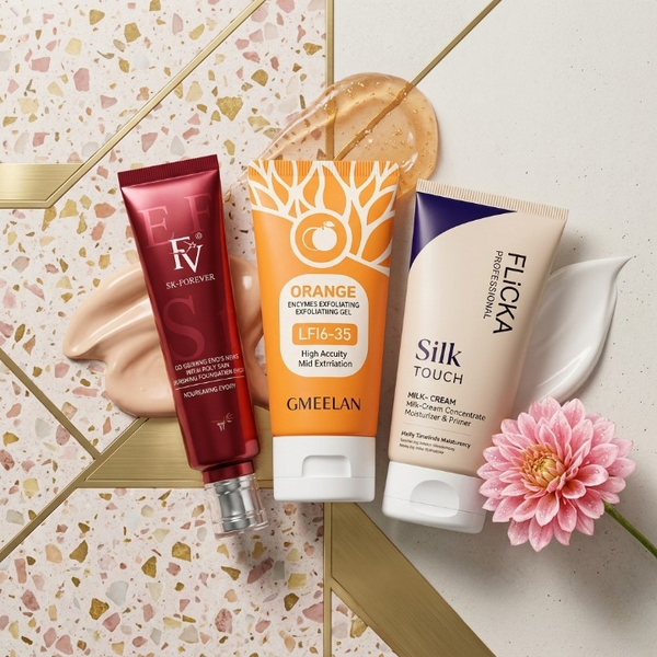 3 In 1 Deal FV Orange Gel And Flicka Pack Of 3 With Liquid Foundation And Primer |