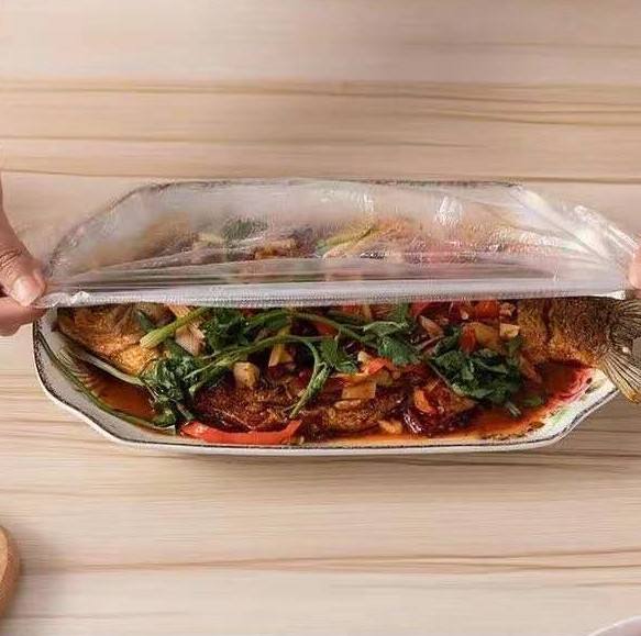 Scoop Disposable 200 Food Cover – Elastic Stretchable Bowl & Plate Covers – Universal Fit Plastic Covers for Kitchen Food Preservation
