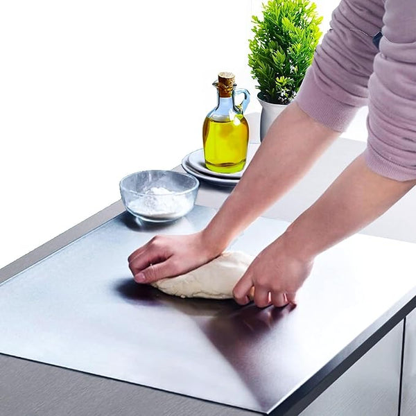 Stainless Steel Cutting Board (Large Size) Durable, hygienic and easy to clean perfect for all your chopping needs (large size: 40x48cm)|15.74" x 19" inches