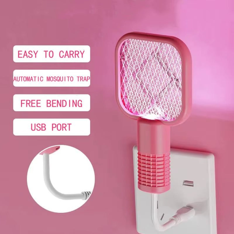 Mini USB Rechargeable Mosquito Racket with UV Light – Portable Electric Bug Zapper