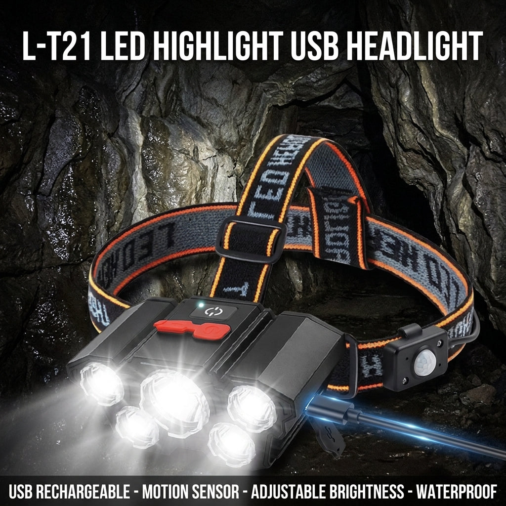 L-T21 LED Highlight USB Headlight - Lighting Product Designed For Illumination And Daily Lighting Routine
