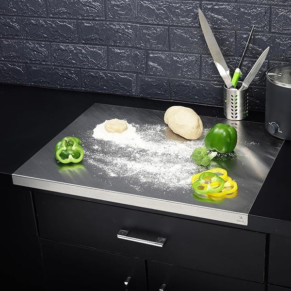 Stainless Steel Cutting Board (Large Size) Durable, hygienic and easy to clean perfect for all your chopping needs (large size: 40x48cm)|15.74" x 19" inches