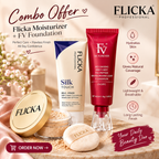 3 In 1 Most Demanding Makeup Bundle - 1 FV foundation ( Ivory Shade), 1 Flicka Primer, 1 Flicka Loose Powder.