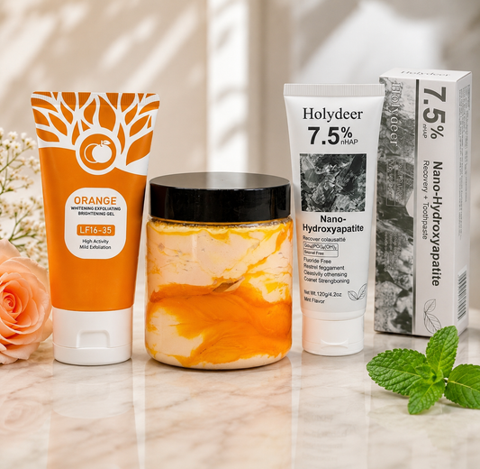 Premium Skincare Combo Zafrani Cream 500ml + Orange Gel 100g + Nano Toothpaste 100g