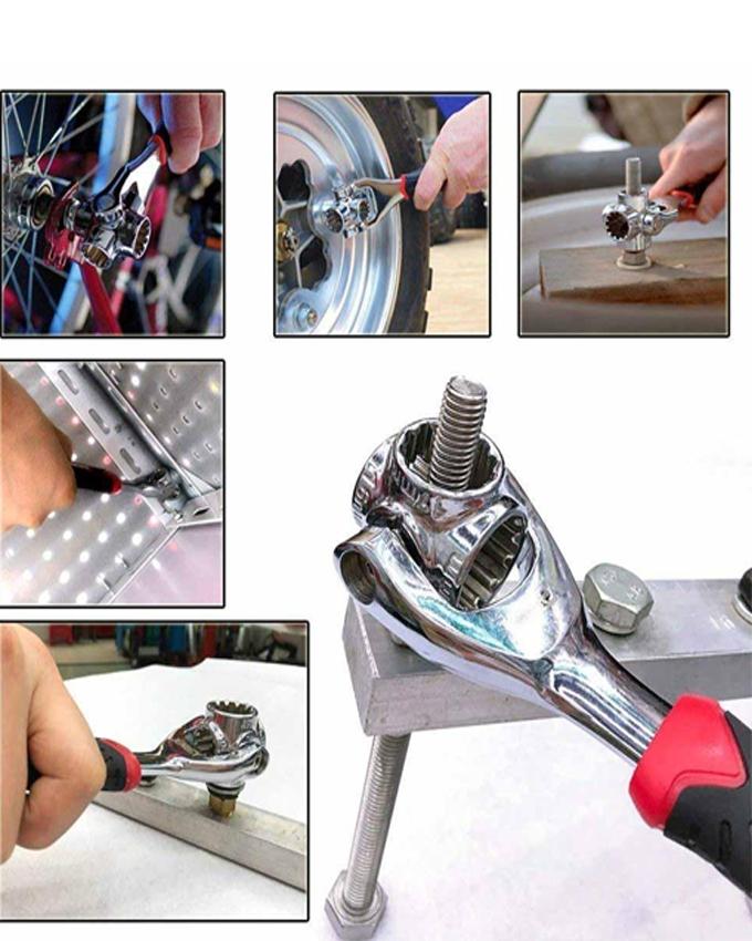 48-In-1 Universal Multi-Function Wrench 360° Rotary Adjustable Spanner for Nuts & Bolts