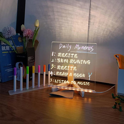 Colorful LED Writing Board – Glowing Fluorescent Drawing Tablet for Kids 20x20-oshc