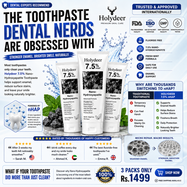 Holydeer Recovery Toothpaste  | BUY 1 GET 2 OFFER=3 | 7.5% Nano-Hydroxyapatite  Enamel Repair & Whitening 120g | LIMITED OFFER