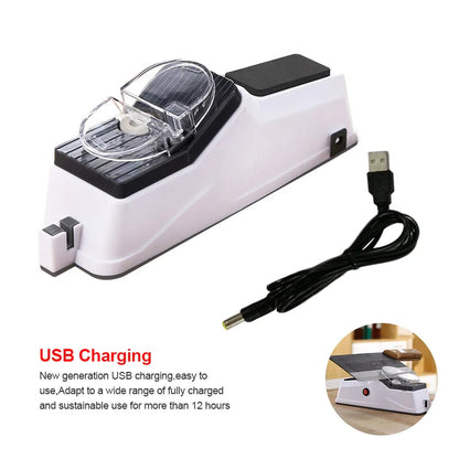 Knife Sharpener Electric | USB Electric Knife Scissor Sharpening Tool For Kitchen | Multifunctional Electric Rechargable Knife Sharpener Professional