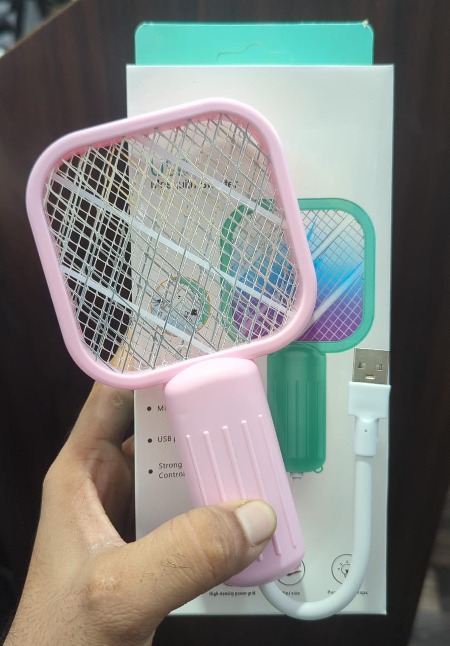 Mini USB Rechargeable Mosquito Racket with UV Light – Portable Electric Bug Zapper